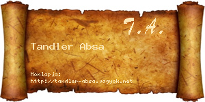 Tandler Absa névjegykártya
